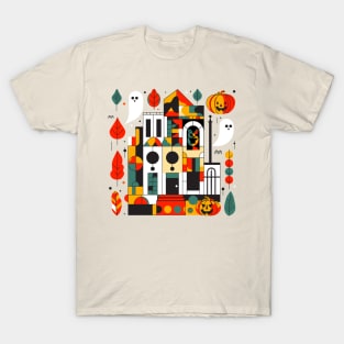 Geometric Haunted House T-Shirt